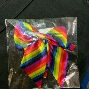 Rainbow floppy bow tie pride LGBTQ+ clown silly funny costume